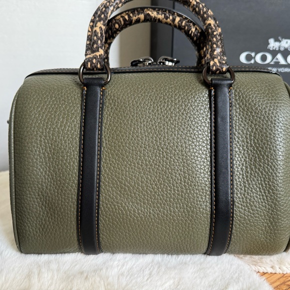 Coach Ruby Satchel 25 Snakeskin Detail Purse Handbag - Picture 3 of 17